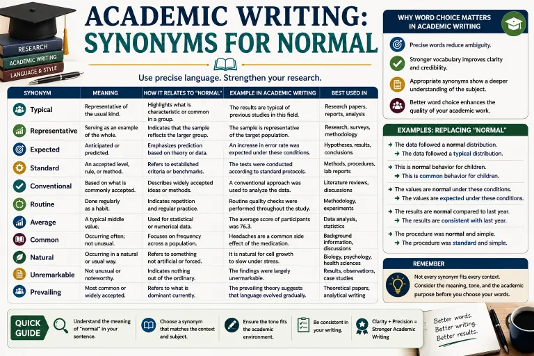 Academic Writing: Synonyms for Normal