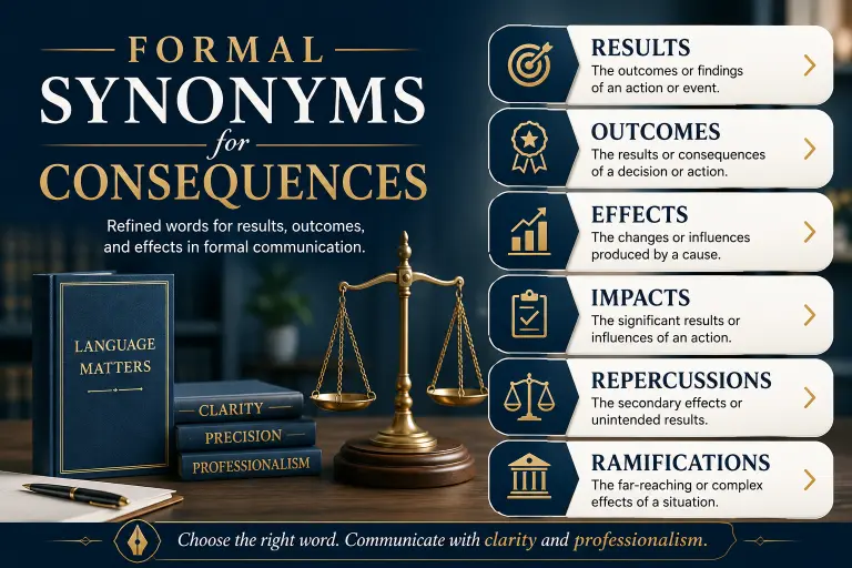 Formal Synonyms for Consequences