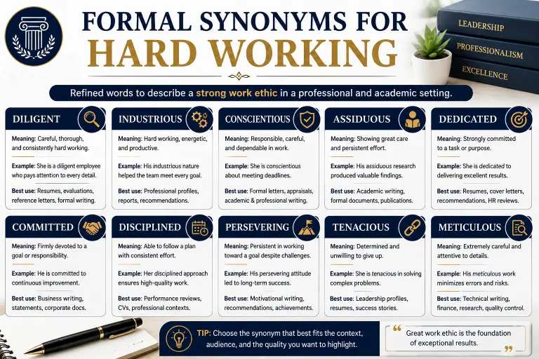 Formal Synonyms for Hard Working