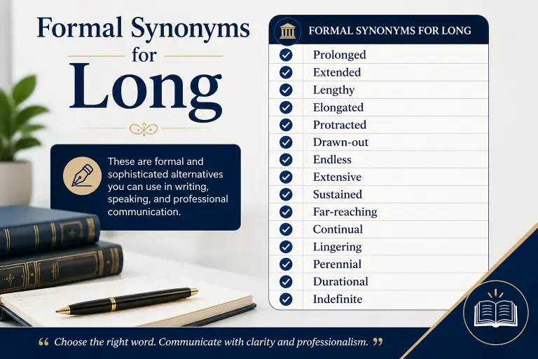Formal Synonyms for Long