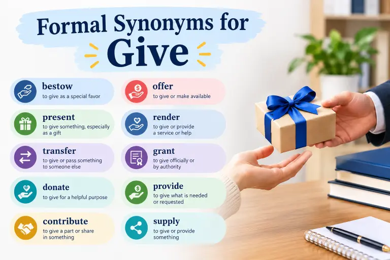 Formal Synonyms for Give