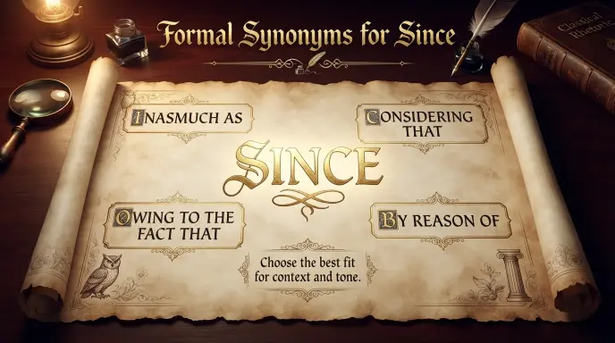 Formal Synonyms to Since