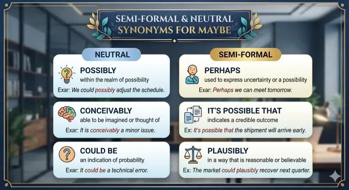 Semi-Formal and Neutral Synonyms for Maybe