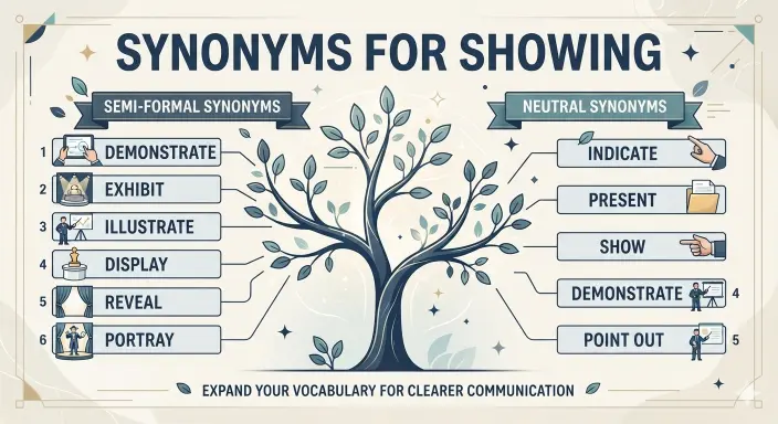 Semi-Formal and Neutral Synonyms for Showing