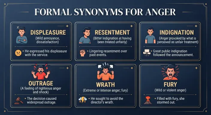 Formal Synonyms for Anger