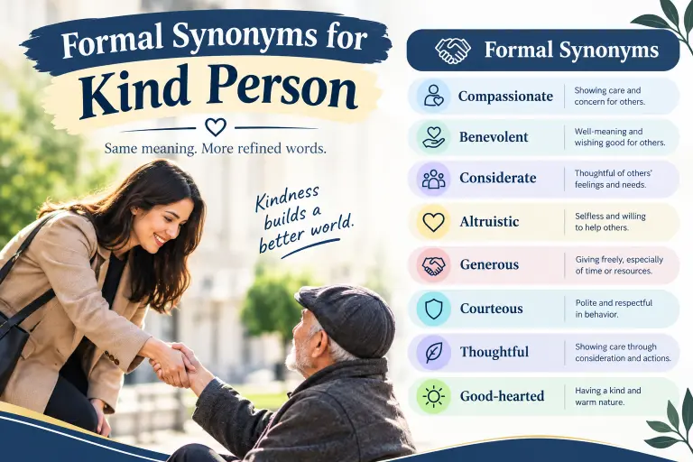Formal Synonyms for Kind Person
