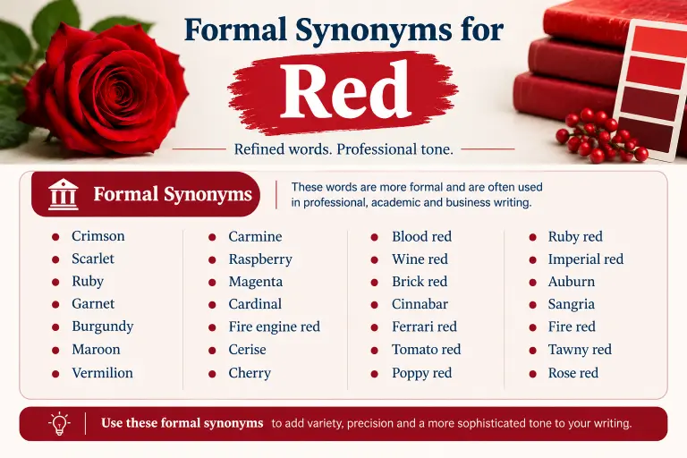 Formal Synonyms for Red