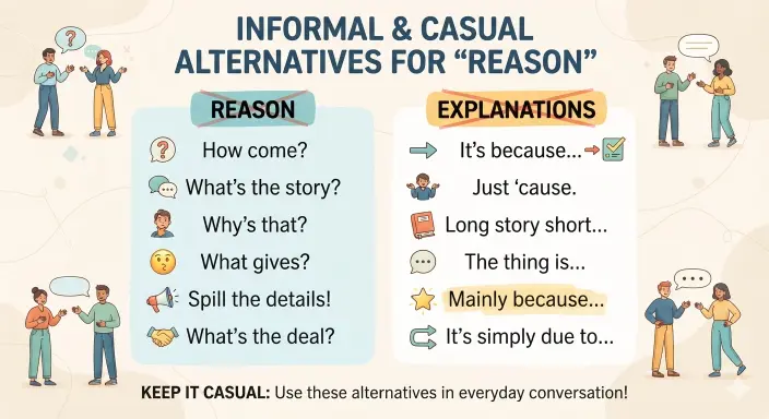Informal and Casual Alternatives for Reason