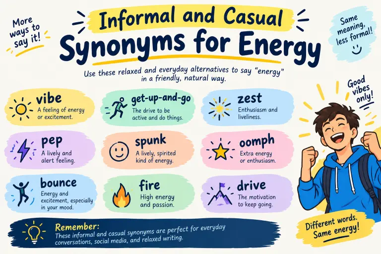 Informal and Casual Synonyms for Energy