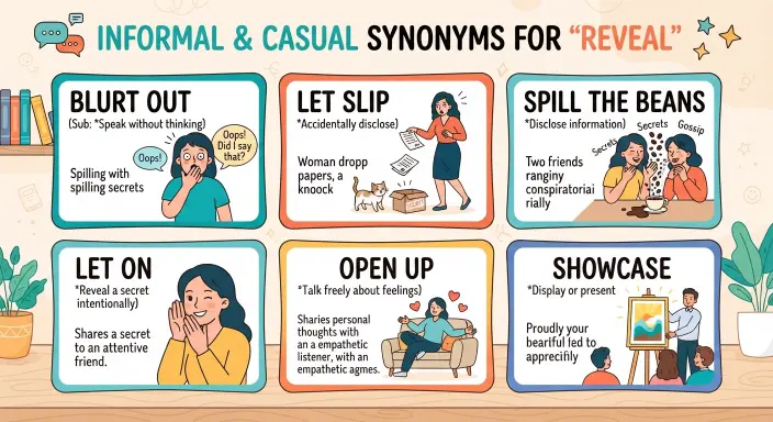Informal and Casual Synonyms for Reveal