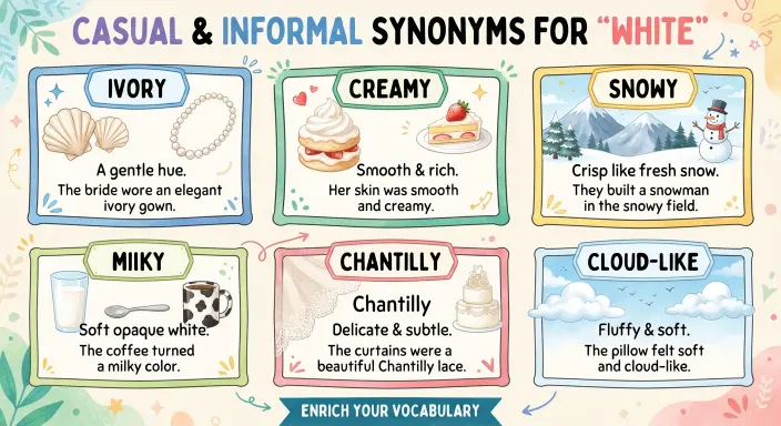 Informal and Casual Synonyms For White