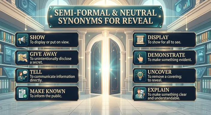 Semi-Formal and Neutral Synonyms for Reveal