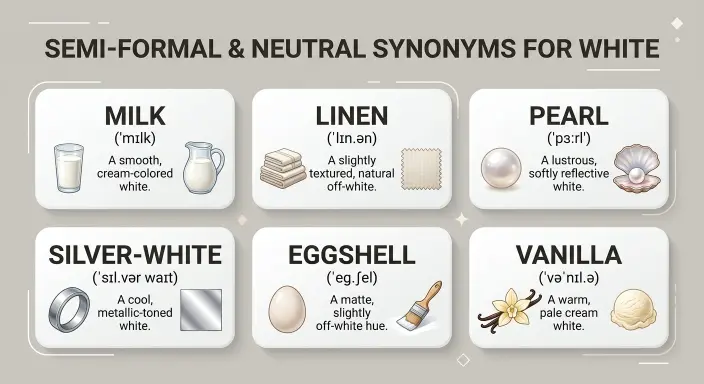 Semi-Formal and Neutral Synonyms for White