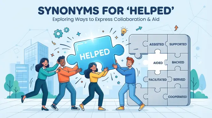 synonyms for helped