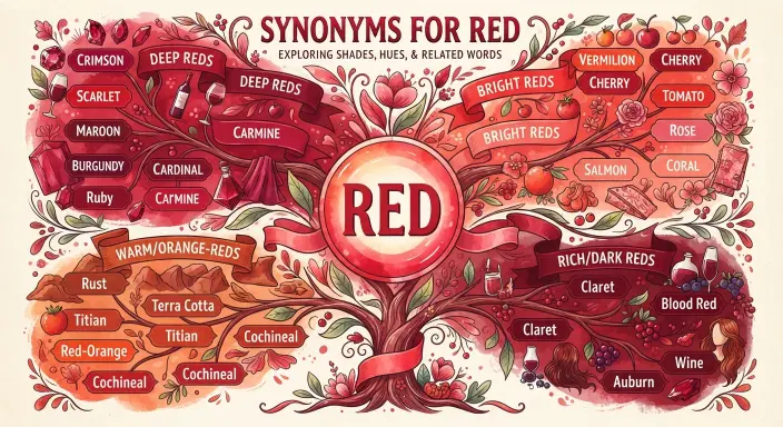 synonyms for red