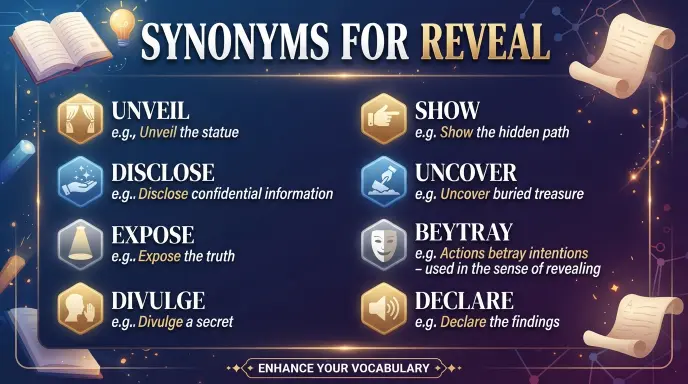 synonyms for reveal